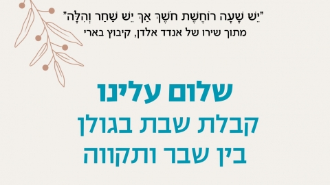 שירון והצעה לקבלת שבת קהילתית